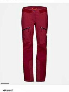 Mammut Taiss Pro Hardshell Pants Red Hardshell Ski Pants EU 42 Like New